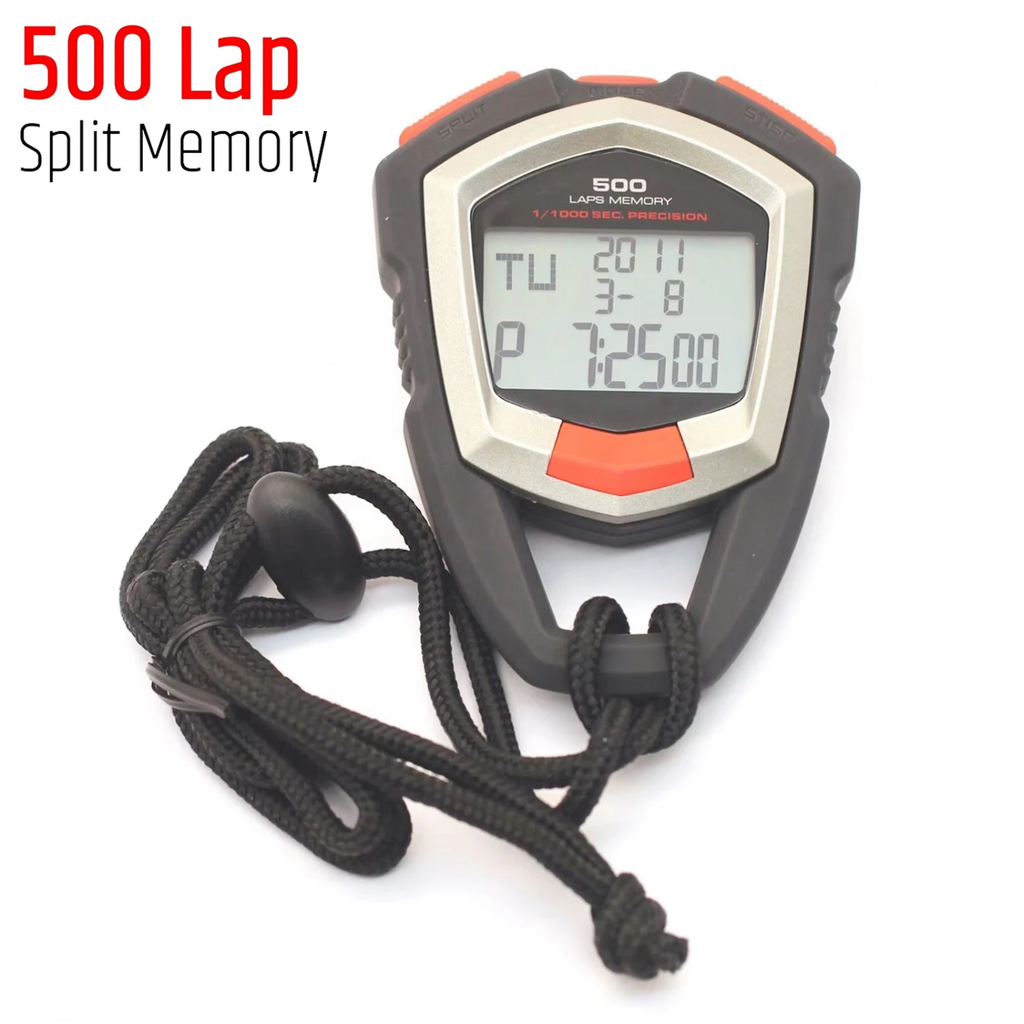 Chronomètre sportif professionnel à mémoire 500 temps ou tours